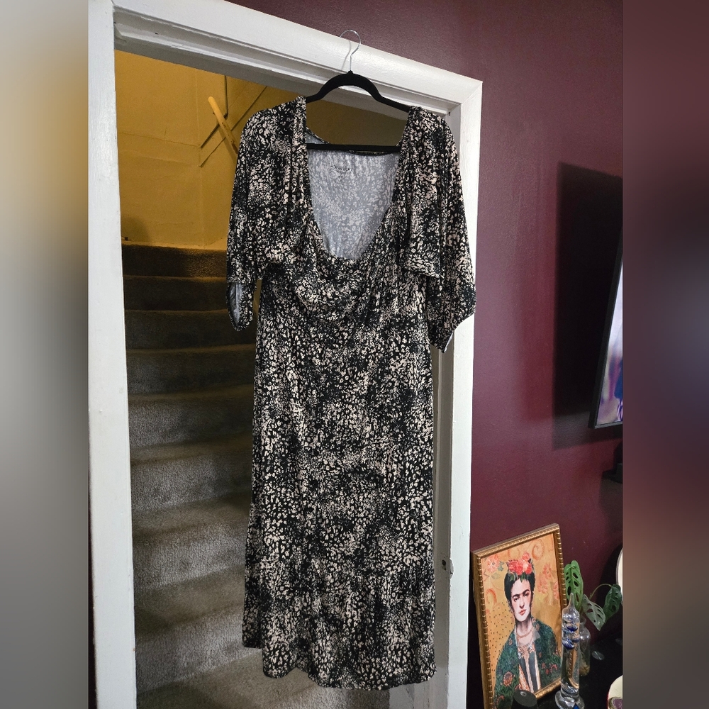 Black and White Print Dress